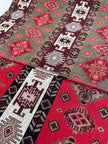 Ağır Gramajlı Kalın Jakarlı Pamuklu Kumaş Metre Başına 400/m2 - Döşemelik Geleneksel Anadolu Etnik Desenli - Döşemelik Kumaşlar. %70 Pamuk %30 Polyester - 140 cm Genişlik. Kilim Dokuma.
