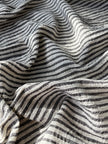 Beige Striped- Black Striped- Brown Striped Neutral Organic Cotton Fabric.