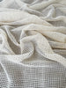 Mesh Cotton Soft Organic Fabric, Ecru White .