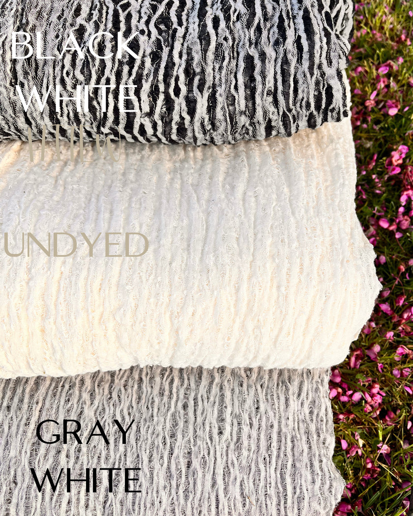 Metreyle Açık Gri Keten Kumaş, Organik Pamuklu Kumaş, Dokulu El Dokuma Yarı Şeffaf Doğal Kumaşlar.