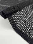 Tissu biologique doux en coton maillé, blanc écru - options de couleur noire disponibles, tissu en maille fluide transparent et doux.
