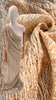 Camel Unique Natural Sheer, Textured Cotton Linen Mix Special Fabrics.