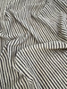 Beige Striped- Black Striped- Brown Striped Neutral Organic Cotton Fabric.