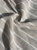 Gray- White Striped Linen Organic Cotton Blended Fabric By The Meter.