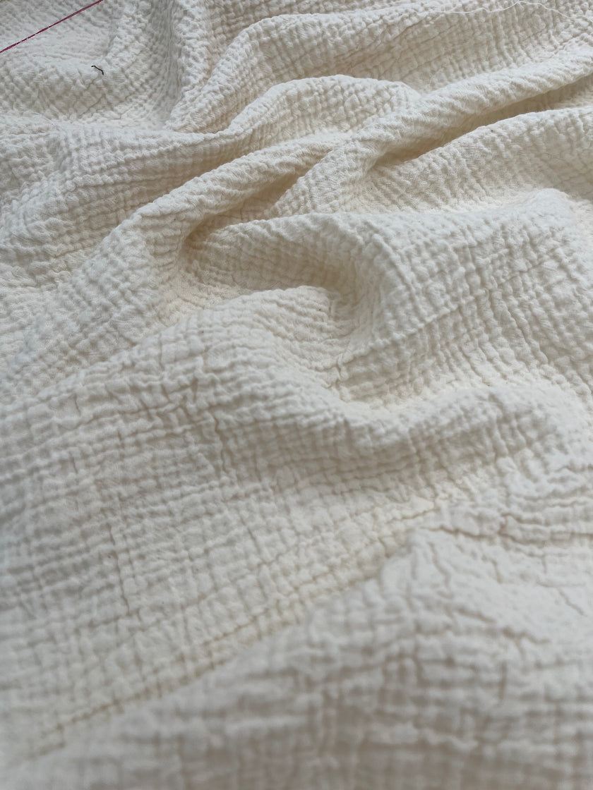 Tissu en mousseline extra froissé et doux par cour - Tissu en mousseline biologique - Mousseline de coton pour bébé - Tissu de gaze 2 couches au mètre, 150 CM DE LARGEUR. Couverture nouveau-né.