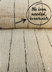 Neutral Stretchy Crinkle Cotton Fabric, Textured Surface,Off White Ivory Colour.