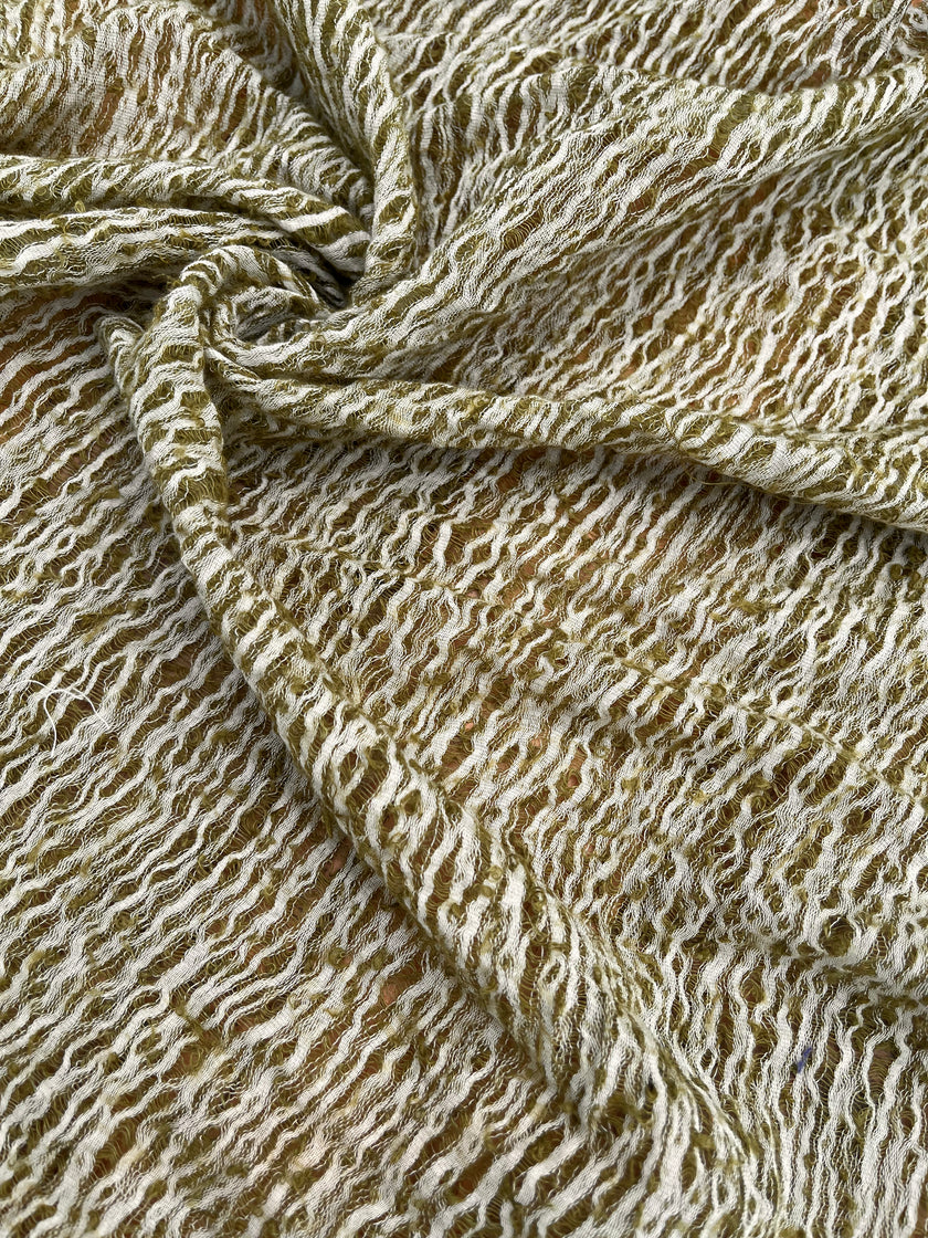 Metre Kare Yeşil Keten Kumaş, Organik Pamuklu Kumaş, Dokulu El Dokuma Doğal Kumaşlar.