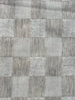 Tissu de gaze froissé de couleur ivoire neutre non blanchi, tissu Sile. Tissu Sile.