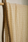 Neutral Textured Cotton Stretchy Crinkle Fabric.