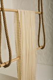 Neutral Textured Turkish Cotton Crinkle Fabric Stretchy.