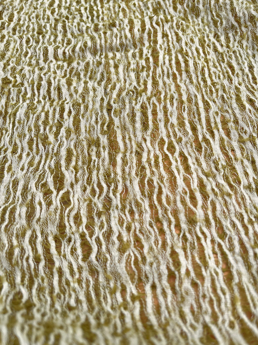 Metre Kare Yeşil Keten Kumaş, Organik Pamuklu Kumaş, Dokulu El Dokuma Doğal Kumaşlar.