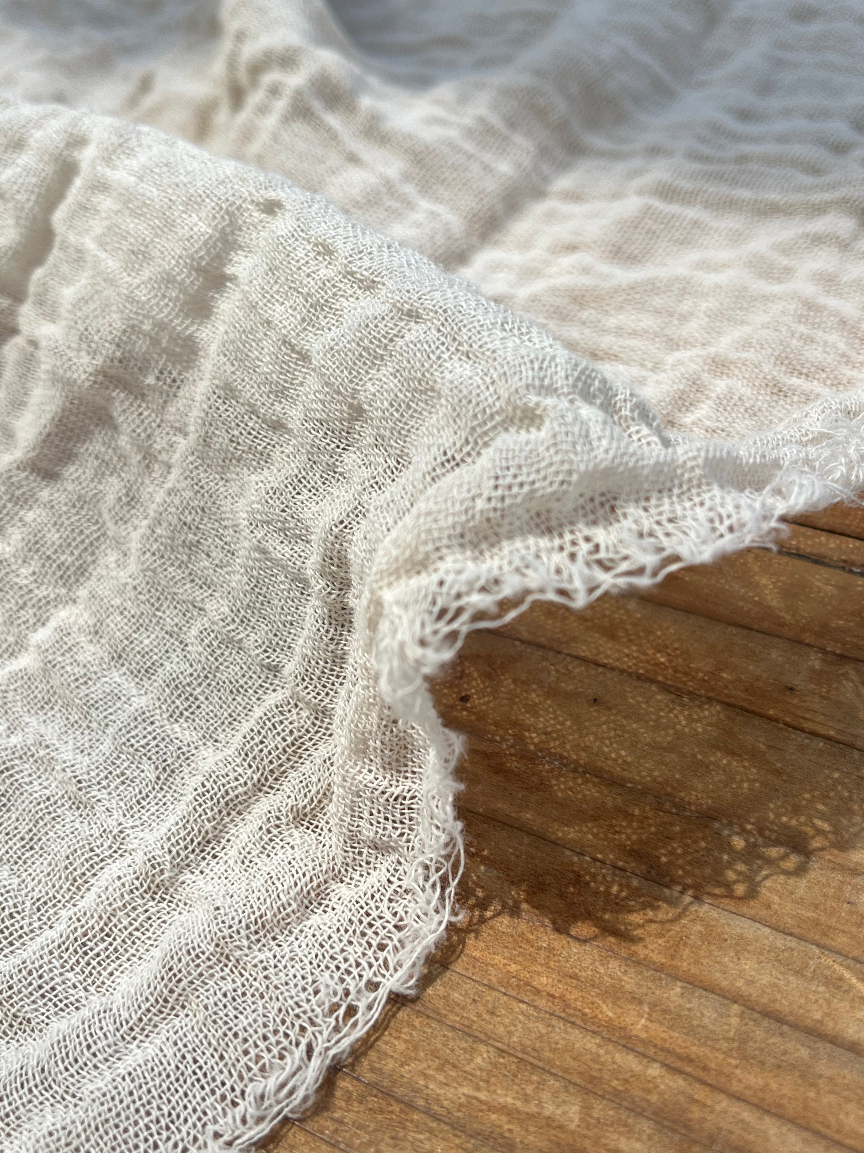 Gauze Crinkle Cotton Fabric By The Meter/80 GSM/ Wide Width: 180 cm.