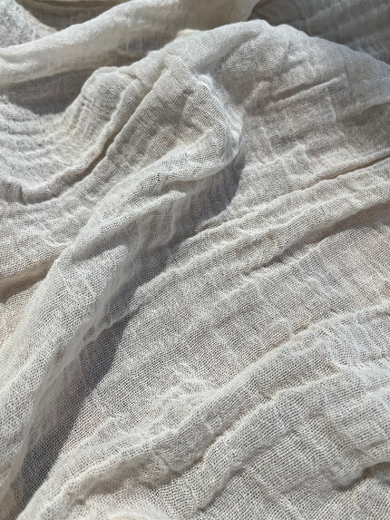 Gauze Crinkle Cotton Fabric By The Meter/80 GSM/ Wide Width: 180 cm.