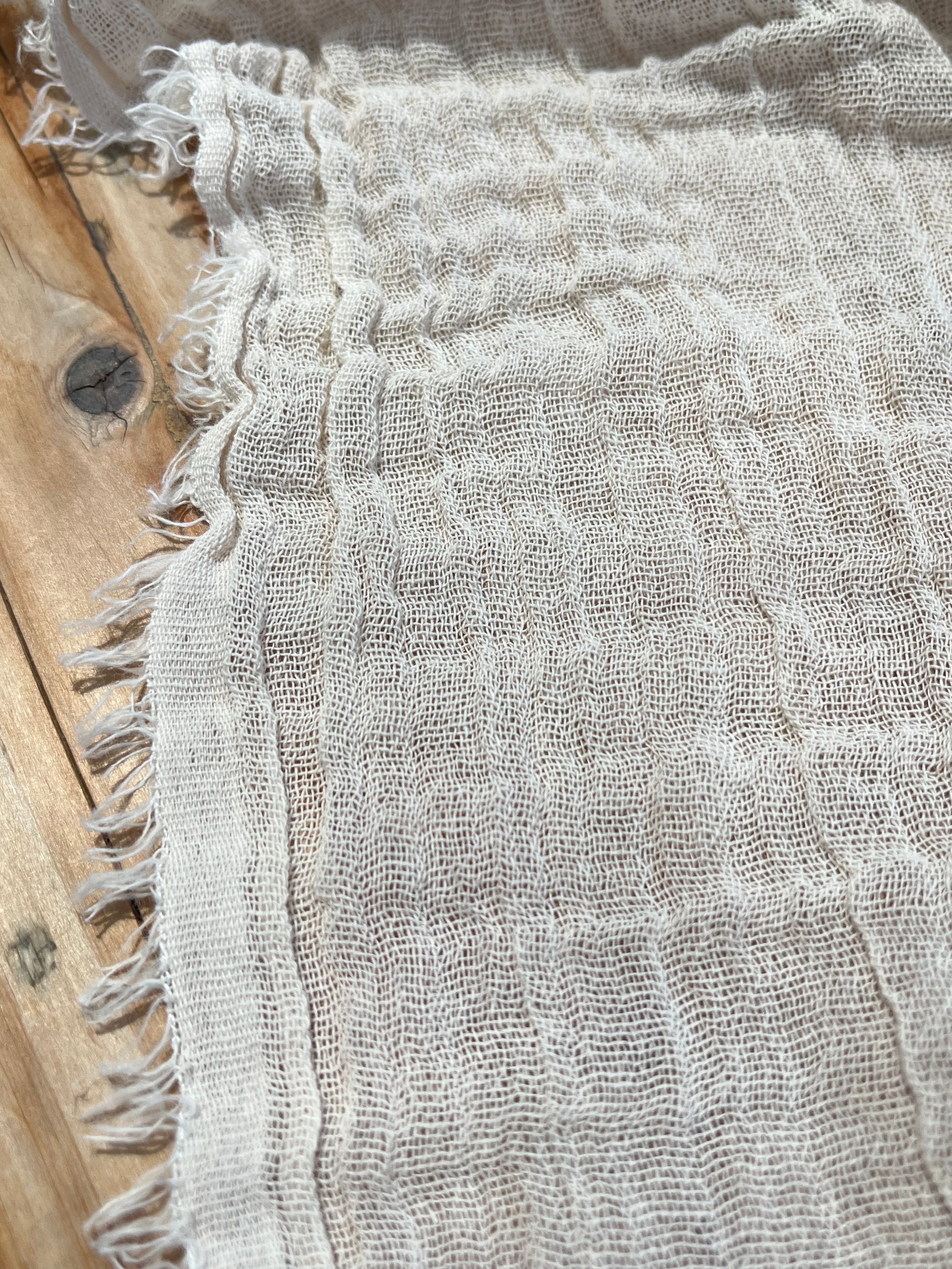 Gauze Crinkle Cotton Fabric By The Meter/80 GSM/ Wide Width: 180 cm.