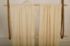 Neutral Textured Cotton Stretchy Crinkle Fabric.