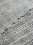 Embroidered Striped Shantung Textured Cotton Fabric – 100% Organic Cotton