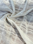 Embroidered Striped Shantung Textured Cotton Fabric – 100% Organic Cotton