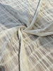 Embroidered Striped Shantung Textured Cotton Fabric – 100% Organic Cotton