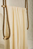 Ecru Cotton Linen Fabric By The Meter, Neutral Undyed Pin Stripes.