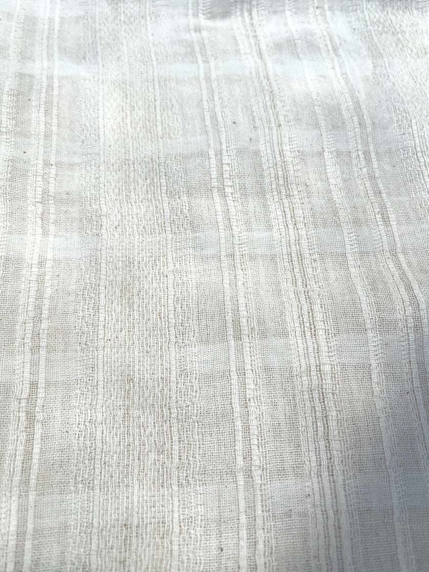 Ağartılmamış Nötr Fildişi Rengi Buruşuk Tül Kumaş, Sile Kumaş. Sile Kumaş.