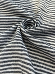 Black Striped Double Layer Muslin Fabric By The Meter.
