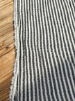 Black Striped Double Layer Muslin Fabric By The Meter.