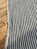 Black Striped Double Layer Muslin Fabric By The Meter.