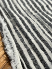 Black Striped Double Layer Muslin Fabric By The Meter.