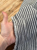 Black Striped Double Layer Muslin Fabric By The Meter.