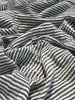 Black Striped Double Layer Muslin Fabric By The Meter.