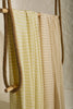 Green Striped Neutral Organic Cotton Fabric By The Meter.