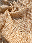 Camel Unique Natural Sheer, Textured Cotton Linen Mix Special Fabrics.