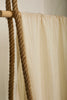 White Pin Striped Neutral Organic Cotton Fabric By The Meter.