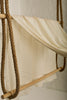 White Pin Striped Neutral Organic Cotton Fabric By The Meter.