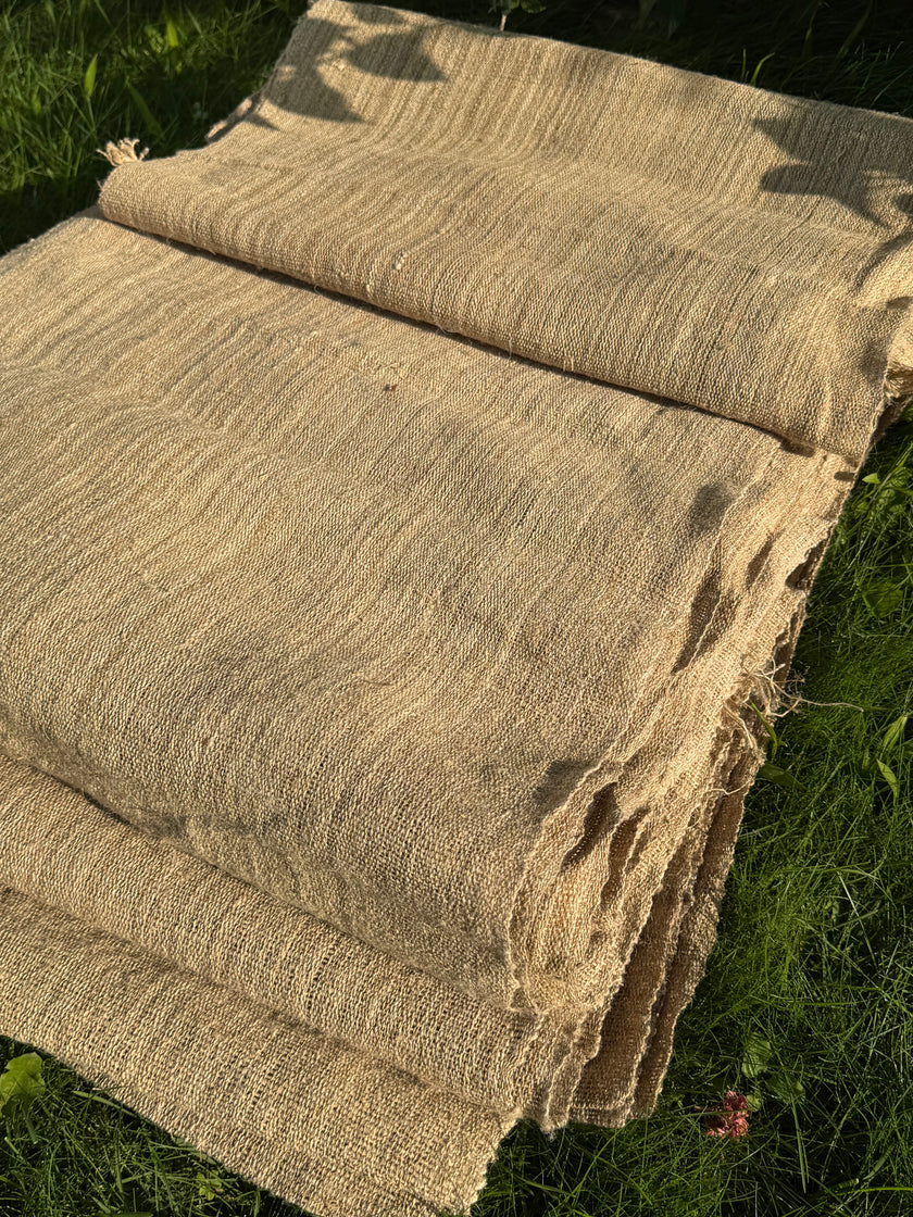 Antique 90-Year-Old Handwoven Linen Fabric | Collectible Heritage Textile from Anatolia | 100% Linen | Limited Edition