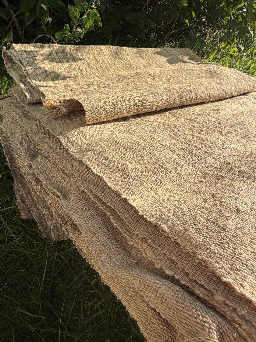 Antique 90-Year-Old Handwoven Linen Fabric | Collectible Heritage Textile from Anatolia | 100% Linen | Limited Edition
