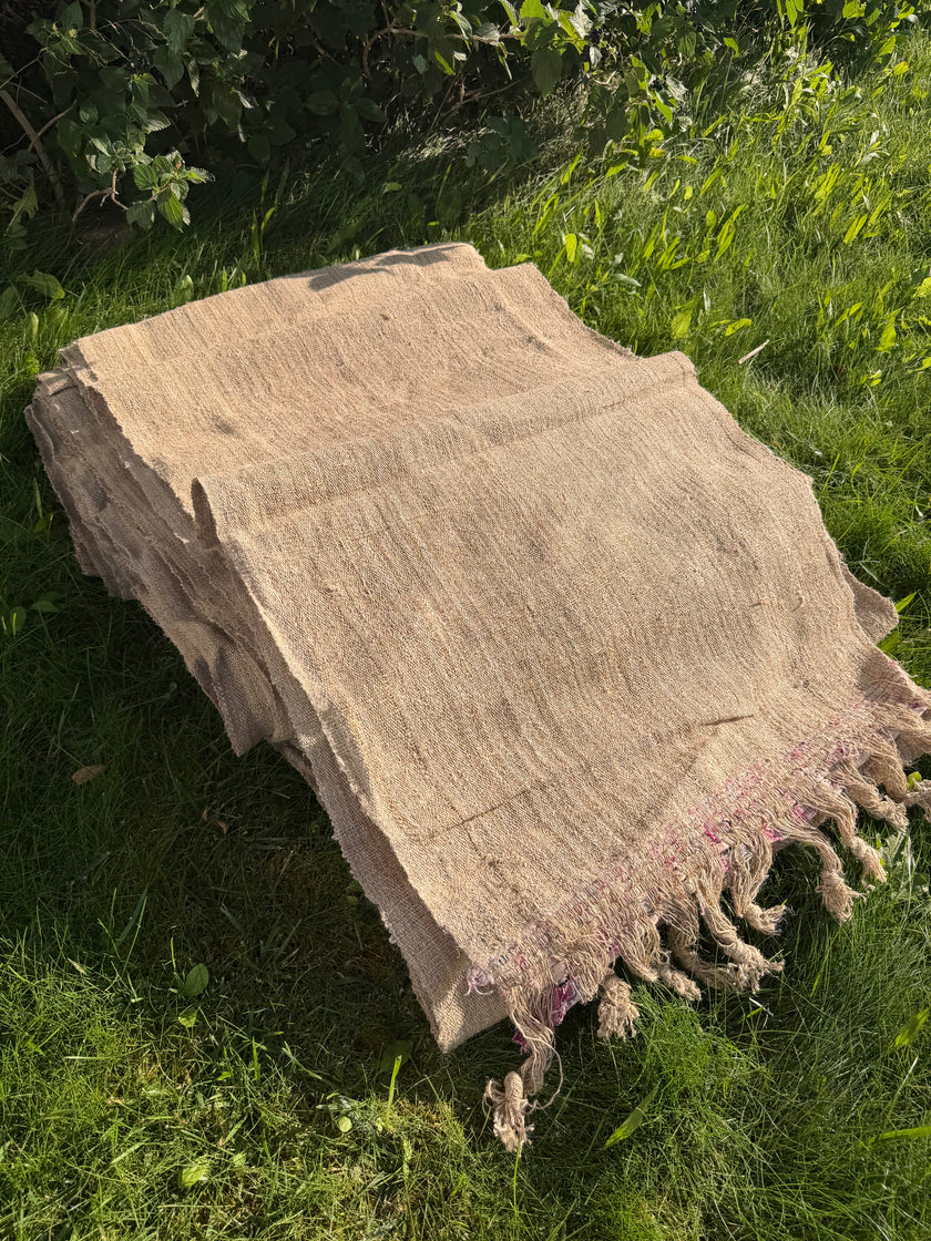 Antique 90-Year-Old Handwoven Linen Fabric | Collectible Heritage Textile from Anatolia | 100% Linen | Limited Edition