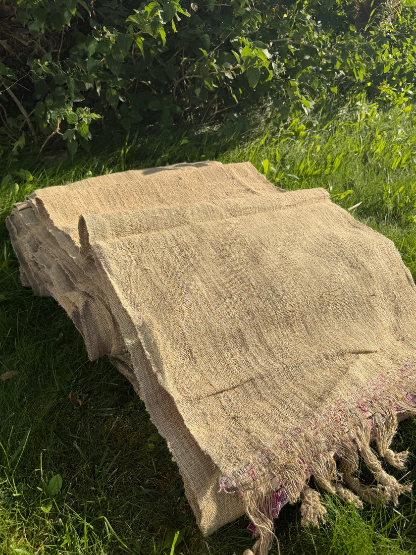 Antique 90-Year-Old Handwoven Linen Fabric | Collectible Heritage Textile from Anatolia | 100% Linen | Limited Edition