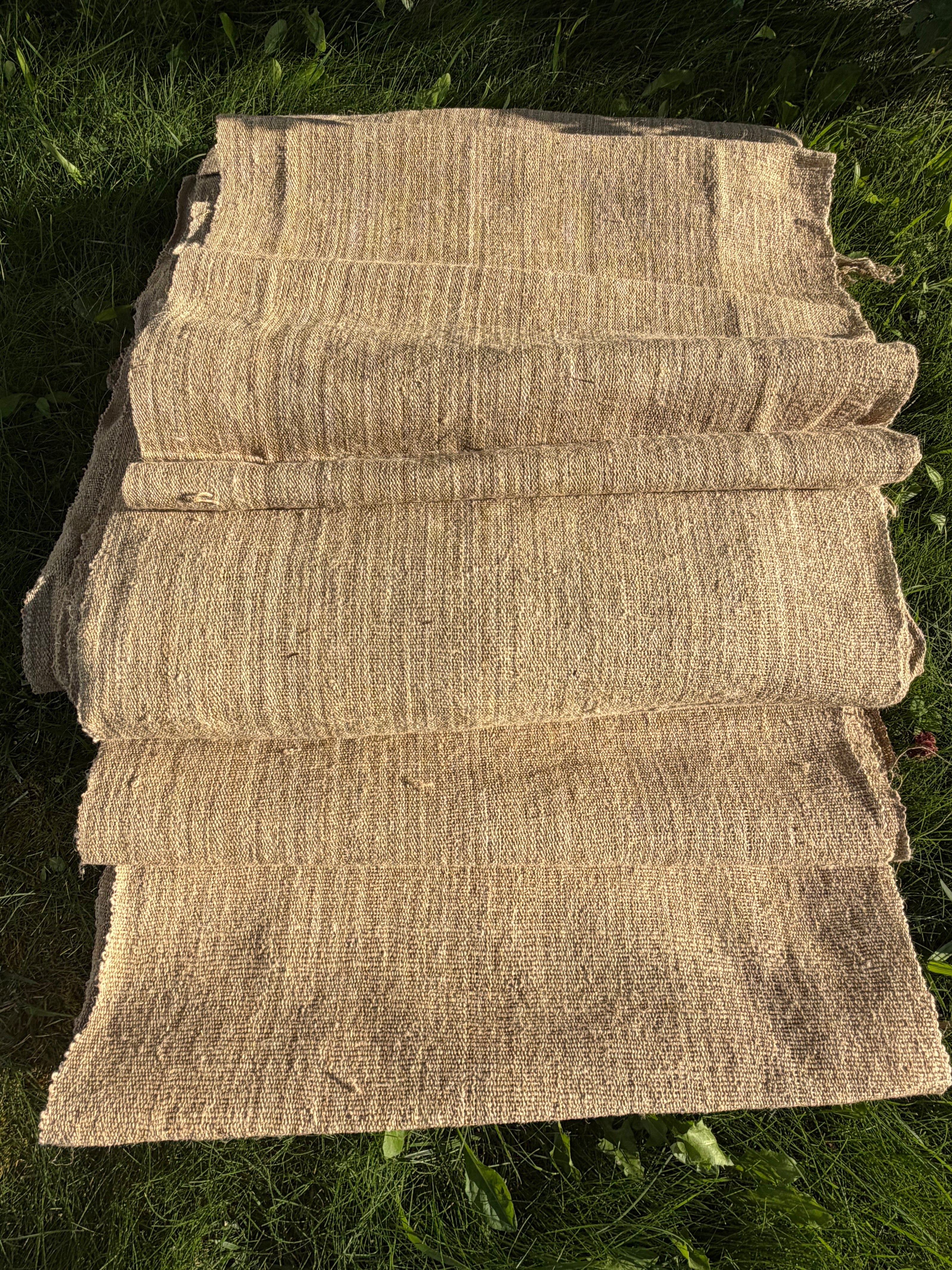 Antique 90-Year-Old Handwoven Linen Fabric | Collectible Heritage Textile from Anatolia | 100% Linen | Limited Edition