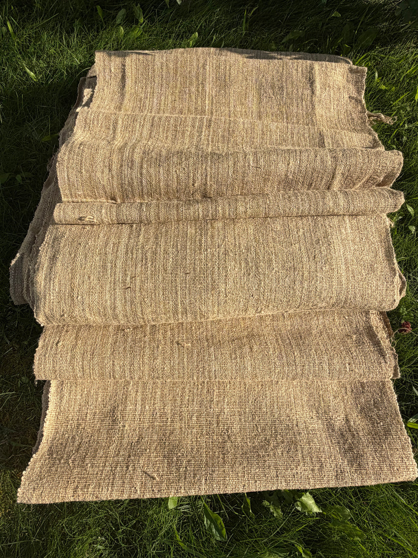 Antique 90-Year-Old Handwoven Linen Fabric | Collectible Heritage Textile from Anatolia | 100% Linen | Limited Edition