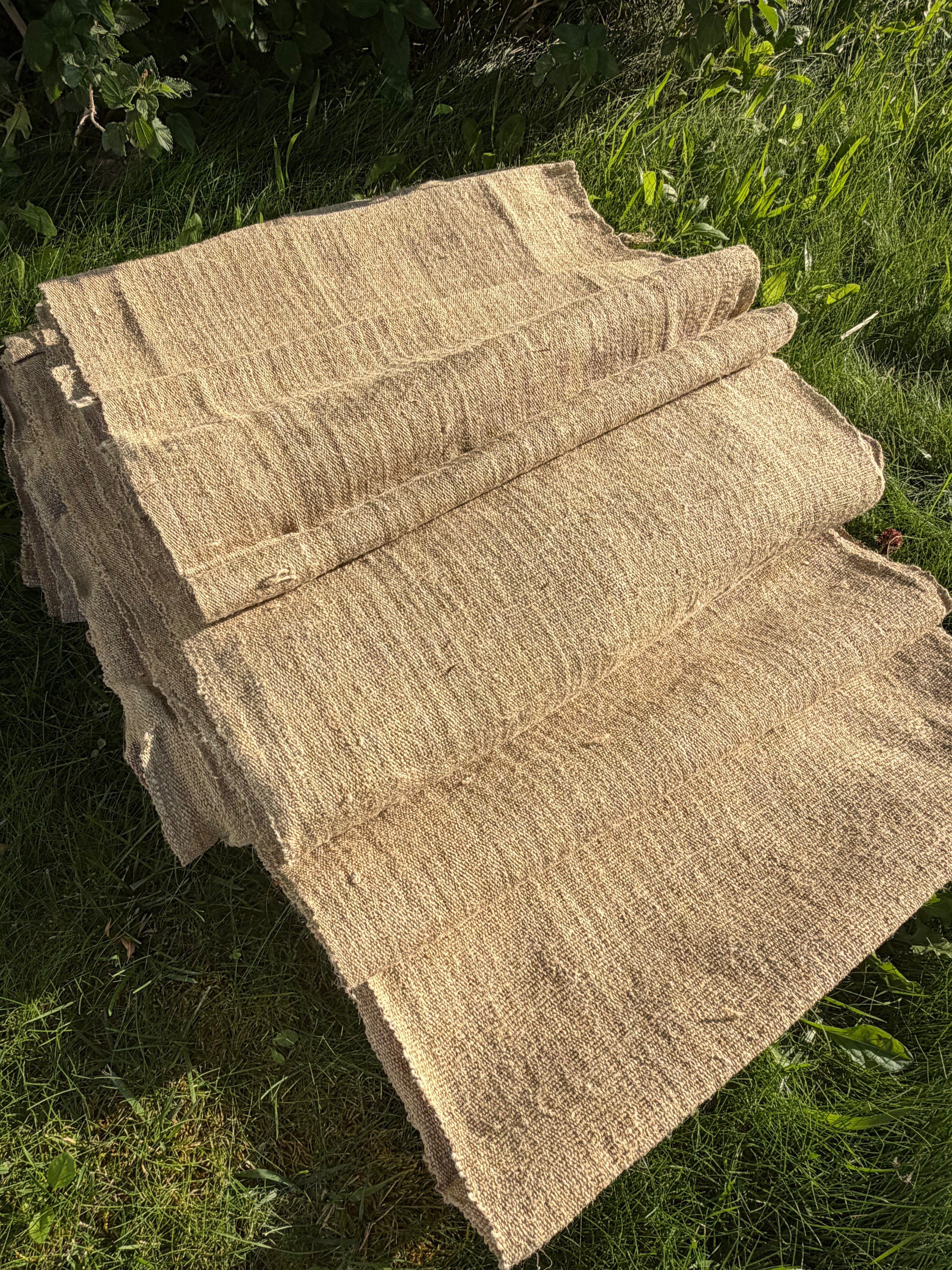 Antique 90-Year-Old Handwoven Linen Fabric | Collectible Heritage Textile from Anatolia | 100% Linen | Limited Edition