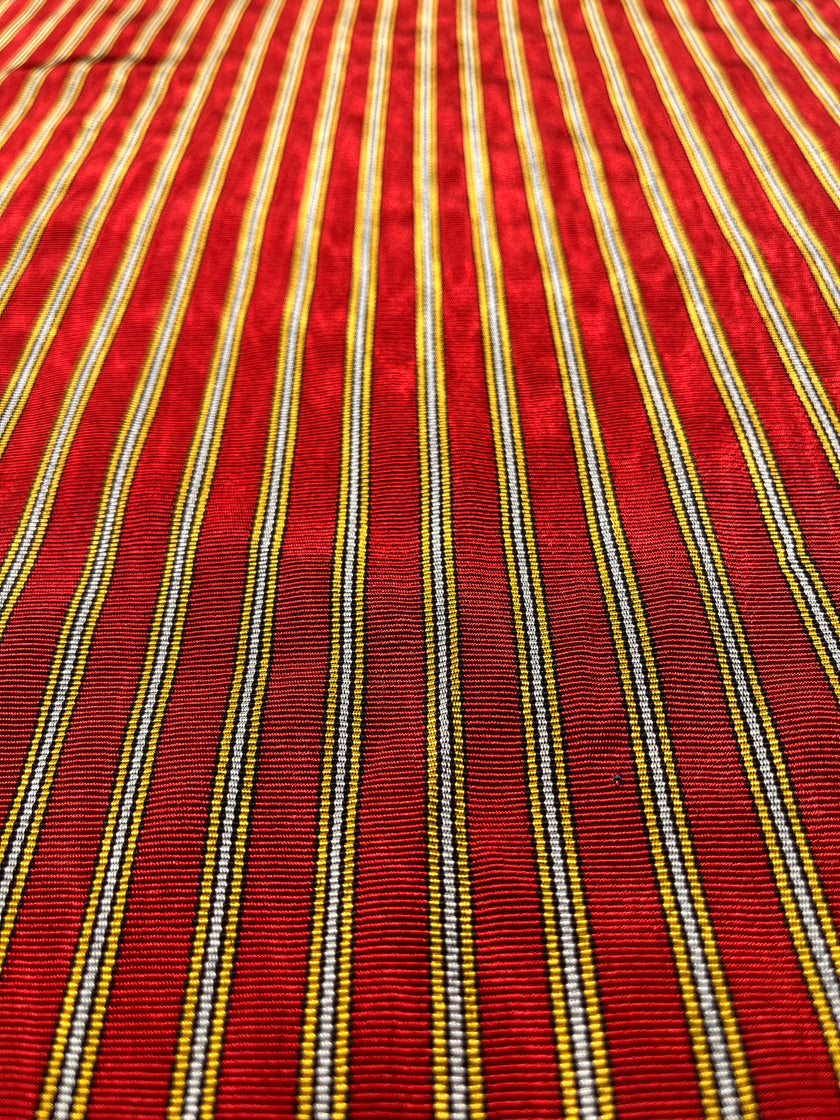 Osmanlı Başlıklı Kırmızı Çizgili Lüks İpek Döşeme, Ev Tekstili İç Mekan Kumaşları: Yastık Kılıfları, Kimono Esintili Tasarımlar, İpek Şantung.