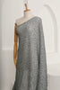 Bluish Gray Linen Fabric By The Yard Textured Handloom Semi-Sheer Natural Fabrics.