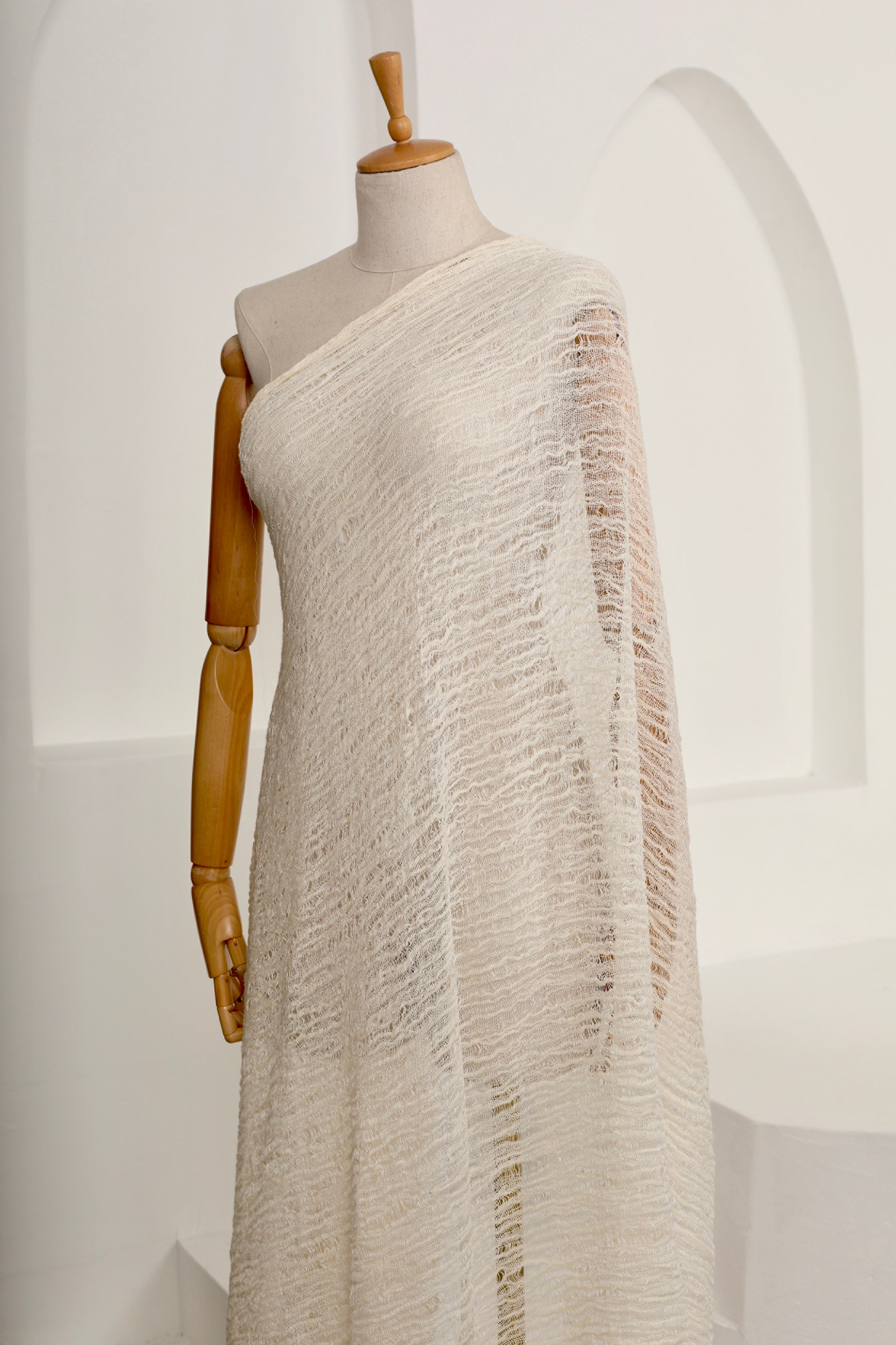 Ivory White Textured Linen Fabric By The Yard Natural Fabrics.