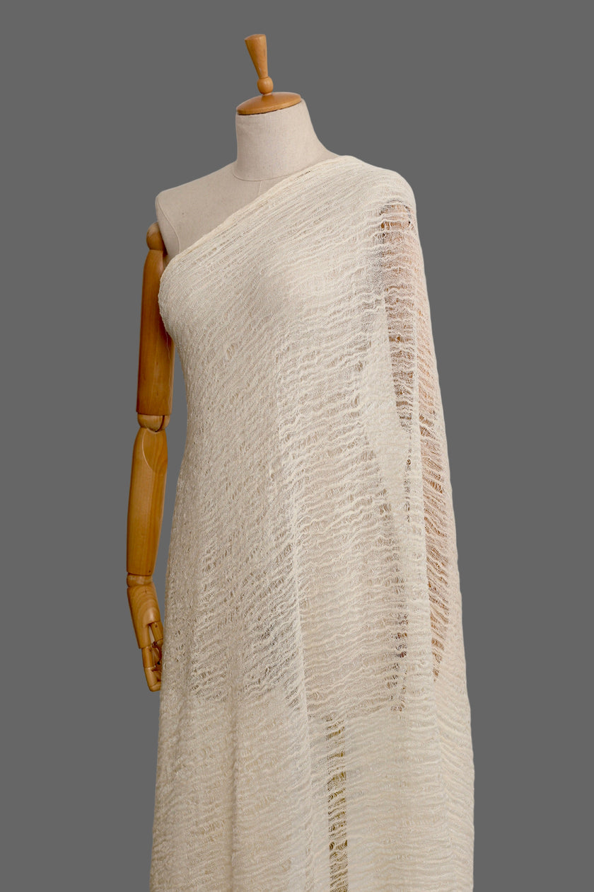 Metre Kare Fildişi Beyazı Ağartılmamış Keten Kumaş, Organik Pamuklu Kumaş, Dokulu El Dokuma Yarı Şeffaf Doğal Kumaşlar.