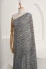 Black White Unique Natural Sheer, Textured Cotton Linen Mix Special Fabrics.