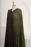 Green Linen Fabric By The Yard Textured Handloom Semi-Sheer Natural Fabrics.