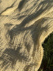 Stretchy Crinkle Cotton Fabric, Textured Surface, Black & Natural White & Butter Yellow