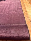 Damson Colour Silk Moire Home Textile Interior Fabrics, Watermark Pattern.