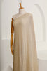 Neutral Stretchy Crinkle Linen Fabric, Textured Surface.